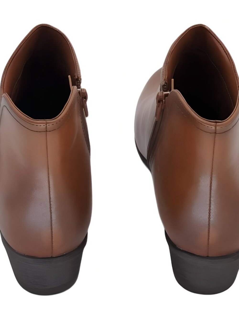 Rockport Carly Women's Side Zip Ankle Bootie Medium Natural Leather 9W - Picture 3 of 6